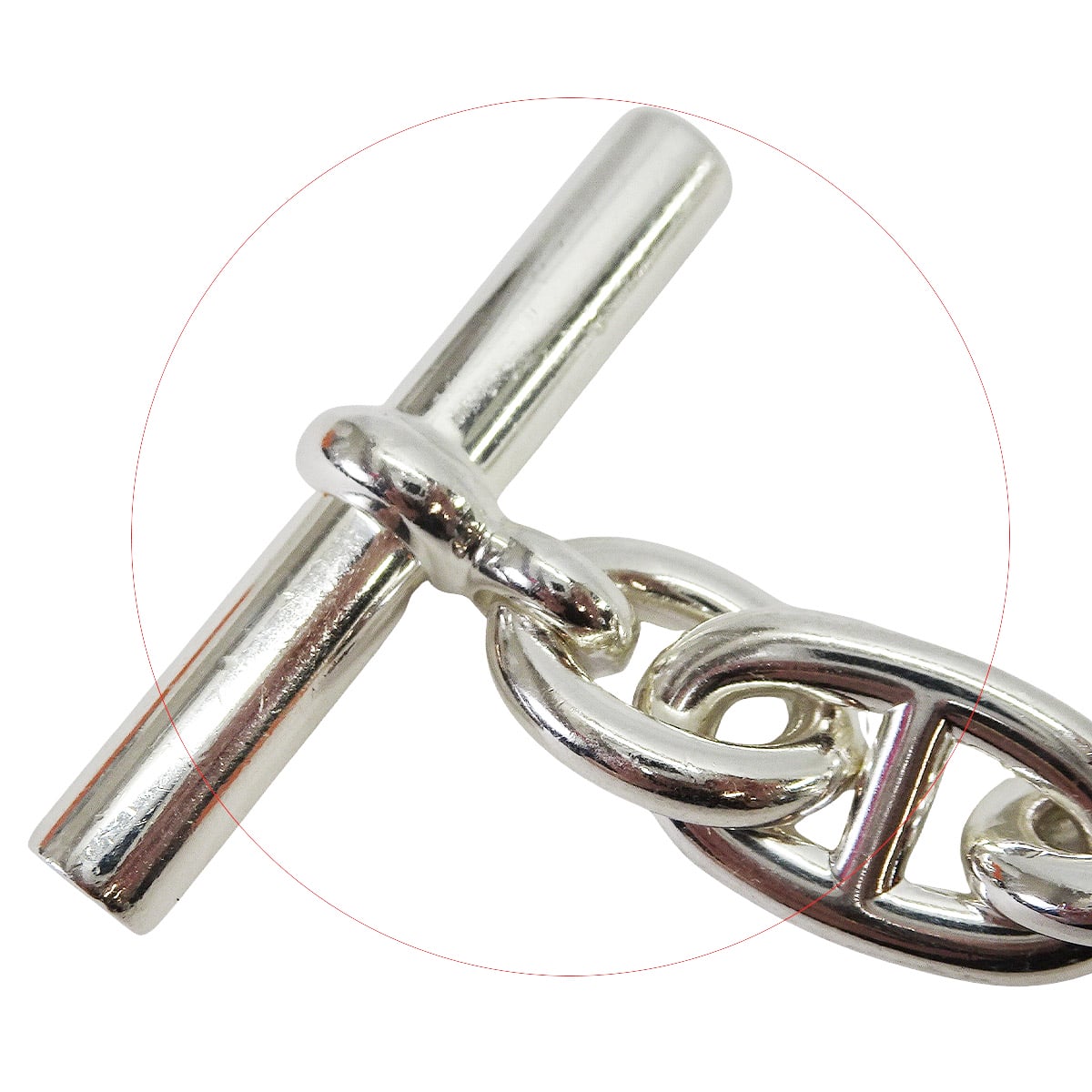[Pre-loved] HERMES bracelet Chaine D'ancre TGM 10 Links Silver Silver925 (SV925 Ag925)[LIKE NEW][Authentic]