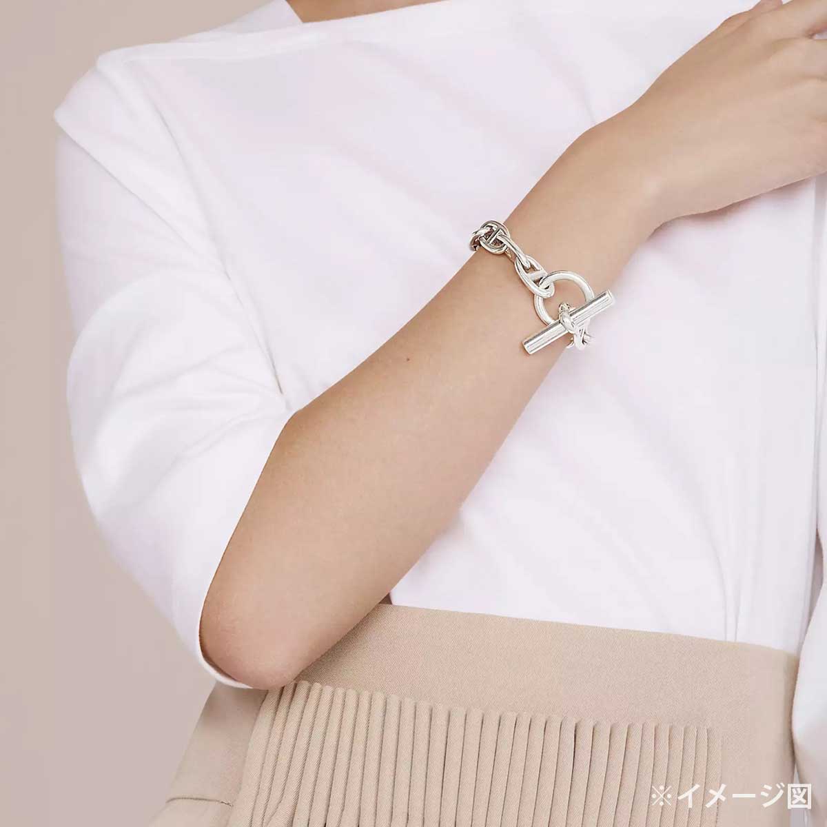 [Pre-loved] HERMES bracelet Chaine D'ancre TGM 10 Links Silver Silver925 (SV925 Ag925)[LIKE NEW][Authentic]
