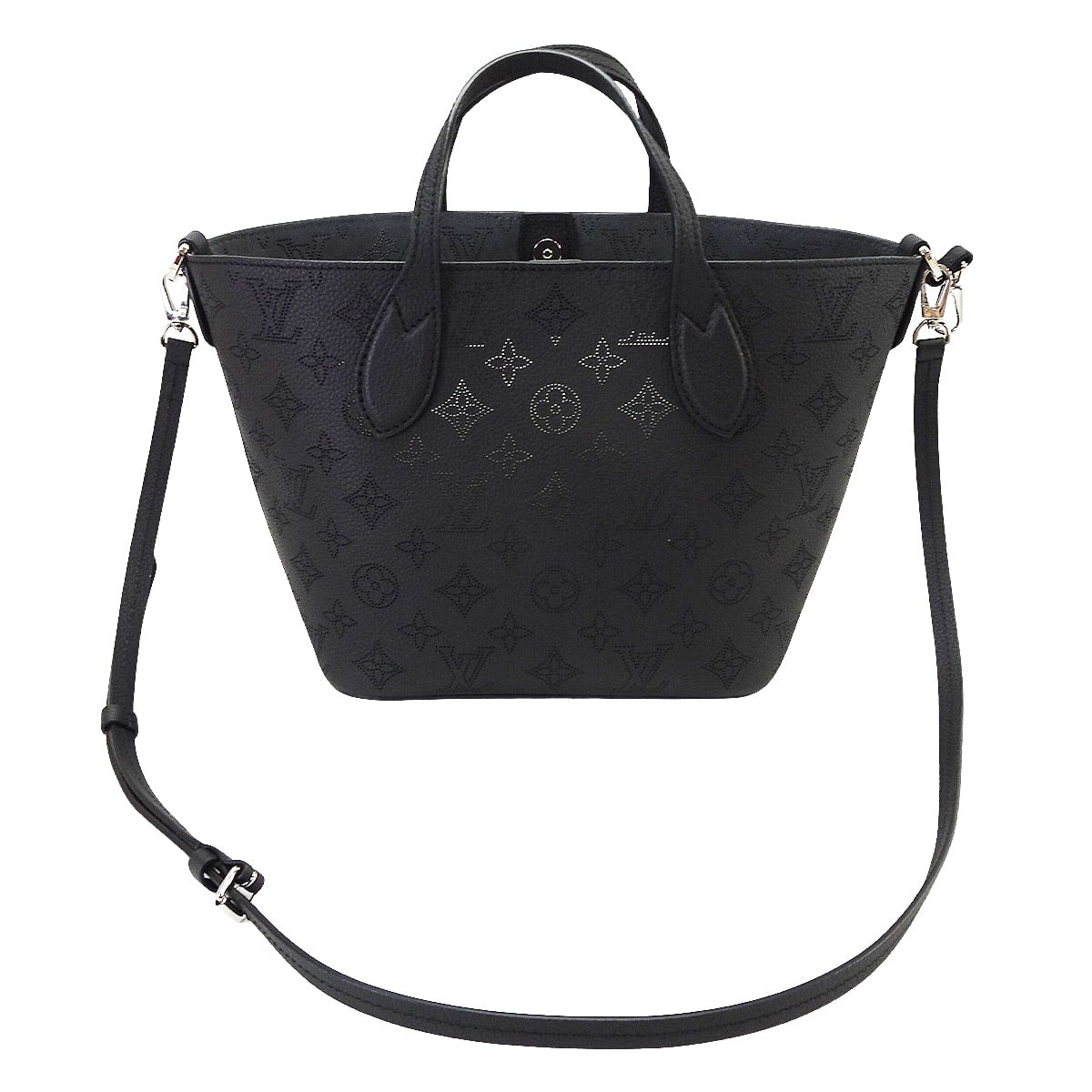 LOUIS VUITTON Handbag Blossom PM Noir (Black) Mahina Silver HW M21848[ALMOST NEW][Authentic]