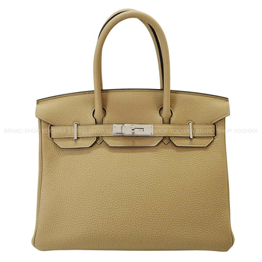 [Pre-loved] HERMES Handbag Birkin30 Trench Veau Togo Silver HW Stamp X[LIKE NEW][Authentic]