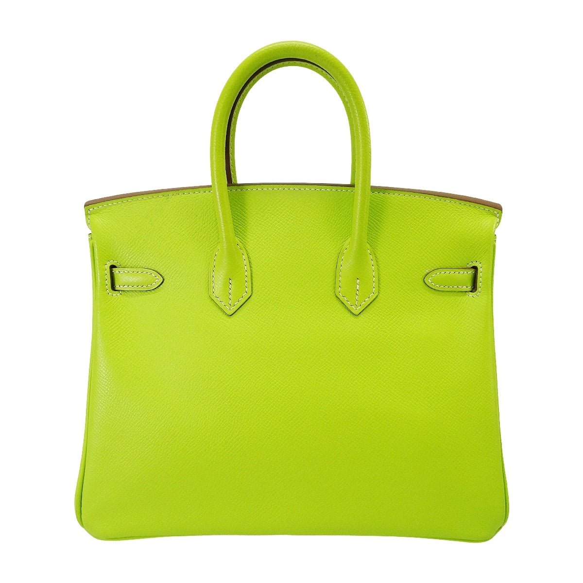[Pre-loved] 2011SS Limited Edition HERMES Handbag Birkin25 Candy Kiwi/Chartreuse Veau Epsom Silver HW Stamp □O[LIKE NEW][Authentic]