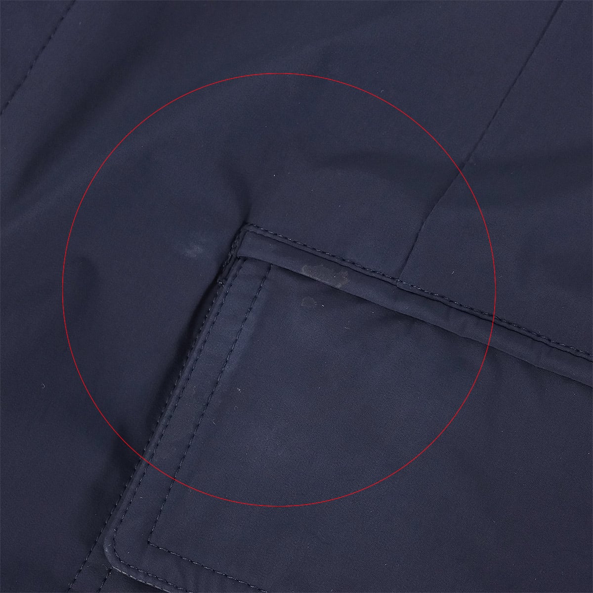 [Pre-loved] HERMES Mods coat Men's Nylon Liverpool Navy Nylon/Polyurethane #44[USED SA][Authentic]