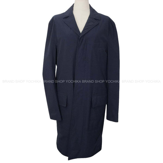 [Pre-loved] HERMES Mods coat Men's Nylon Liverpool Navy Nylon/Polyurethane #44[USED SA][Authentic]