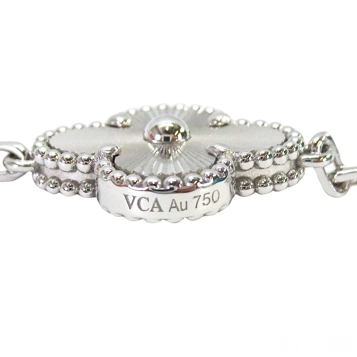 [Pre-loved] Van Cleef & Arpels bracelet Vintage Alhambra 5 motifsWhite Gold 18KWG VCARP9XE00[LIKE NEW][Authentic]