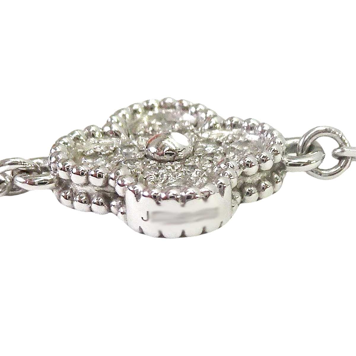 [Pre-loved] Van Cleef & Arpels bracelet Sweet Alhambra 6 motifsWhite Gold 18KWG/Diamond VCARO85700[LIKE NEW][Authentic]