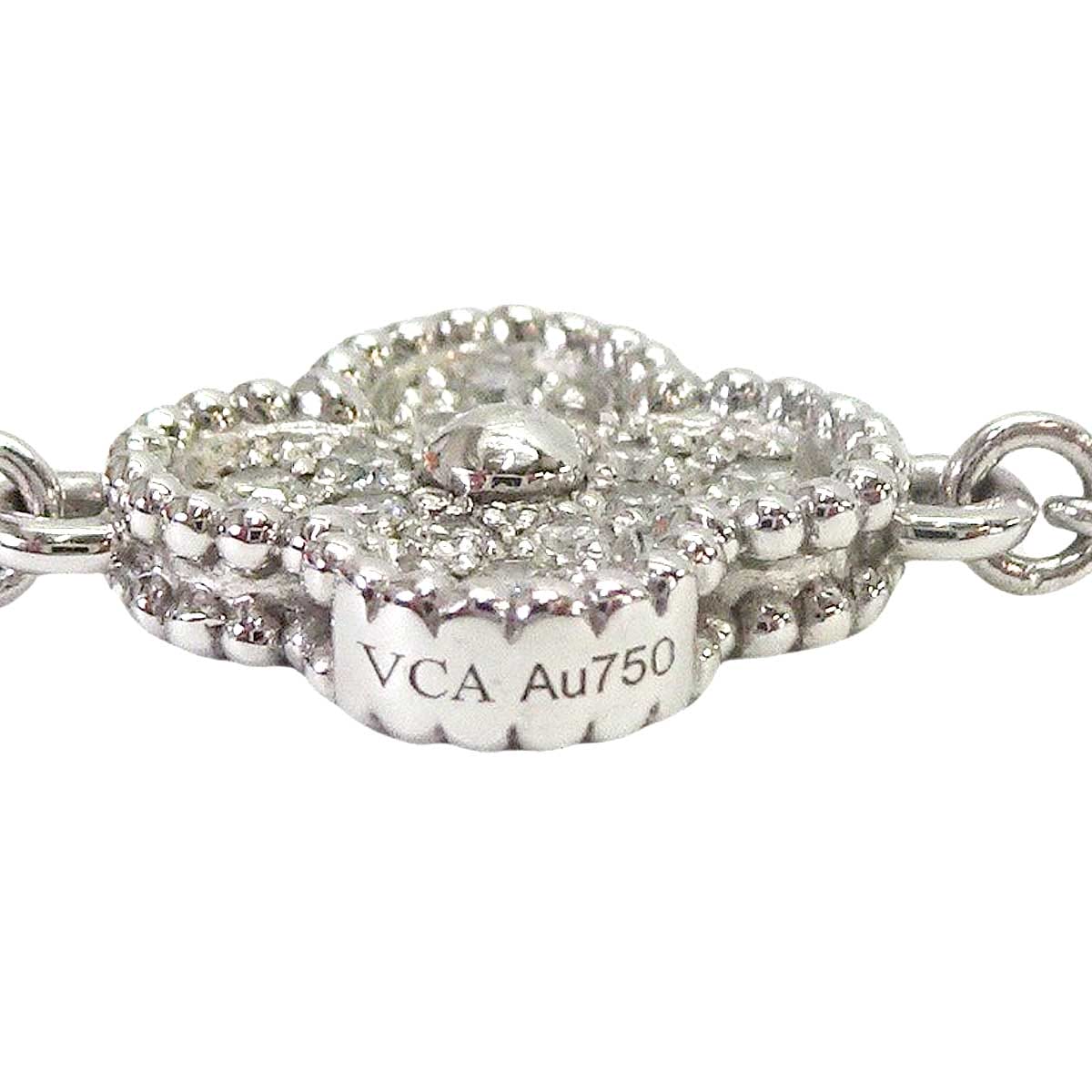 [Pre-loved] Van Cleef & Arpels bracelet Sweet Alhambra 6 motifsWhite Gold 18KWG/Diamond VCARO85700[LIKE NEW][Authentic]