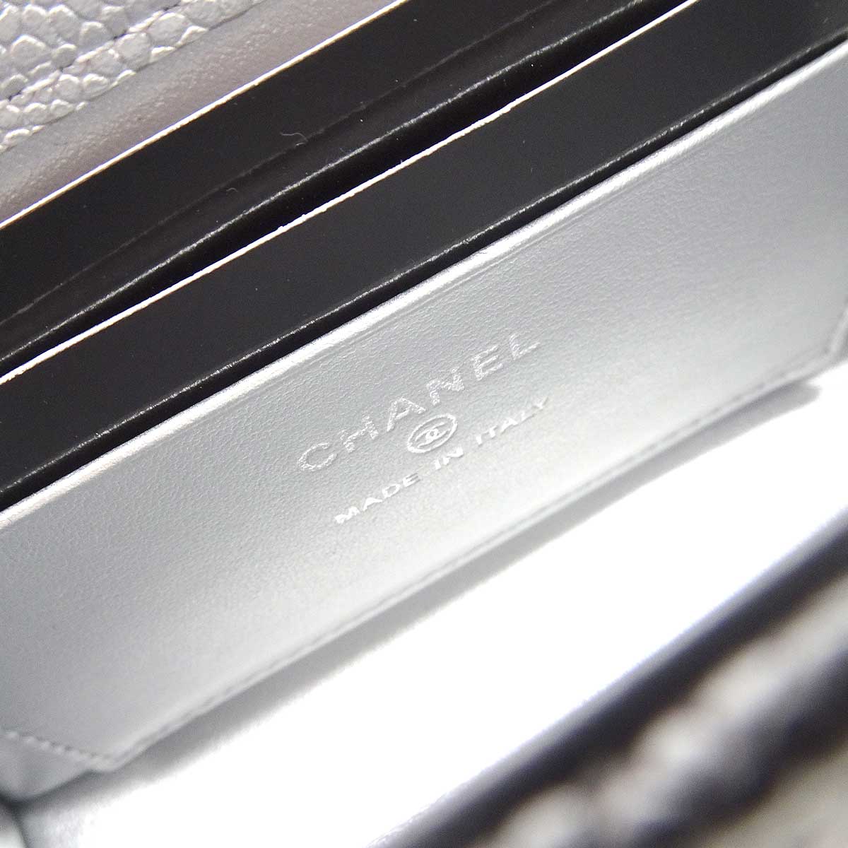CHANEL Shoulder bag Matelasse COCO Handle Mini Silver Graind Calf(Caviarskin) Silver HW AP4244[EXCELLENT][Authentic]