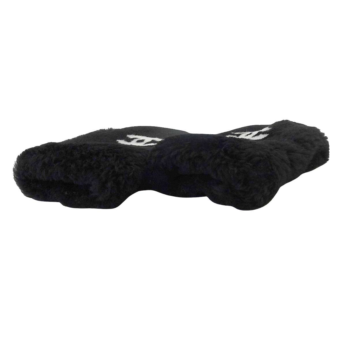[Pre-loved] 2025AW CHANEL glove COCO Neige Mittens Noir (Black)/Blanc (White) Shearling Lambskin/Cashmere/Silk AAB289[LIKE NEW][Authentic]