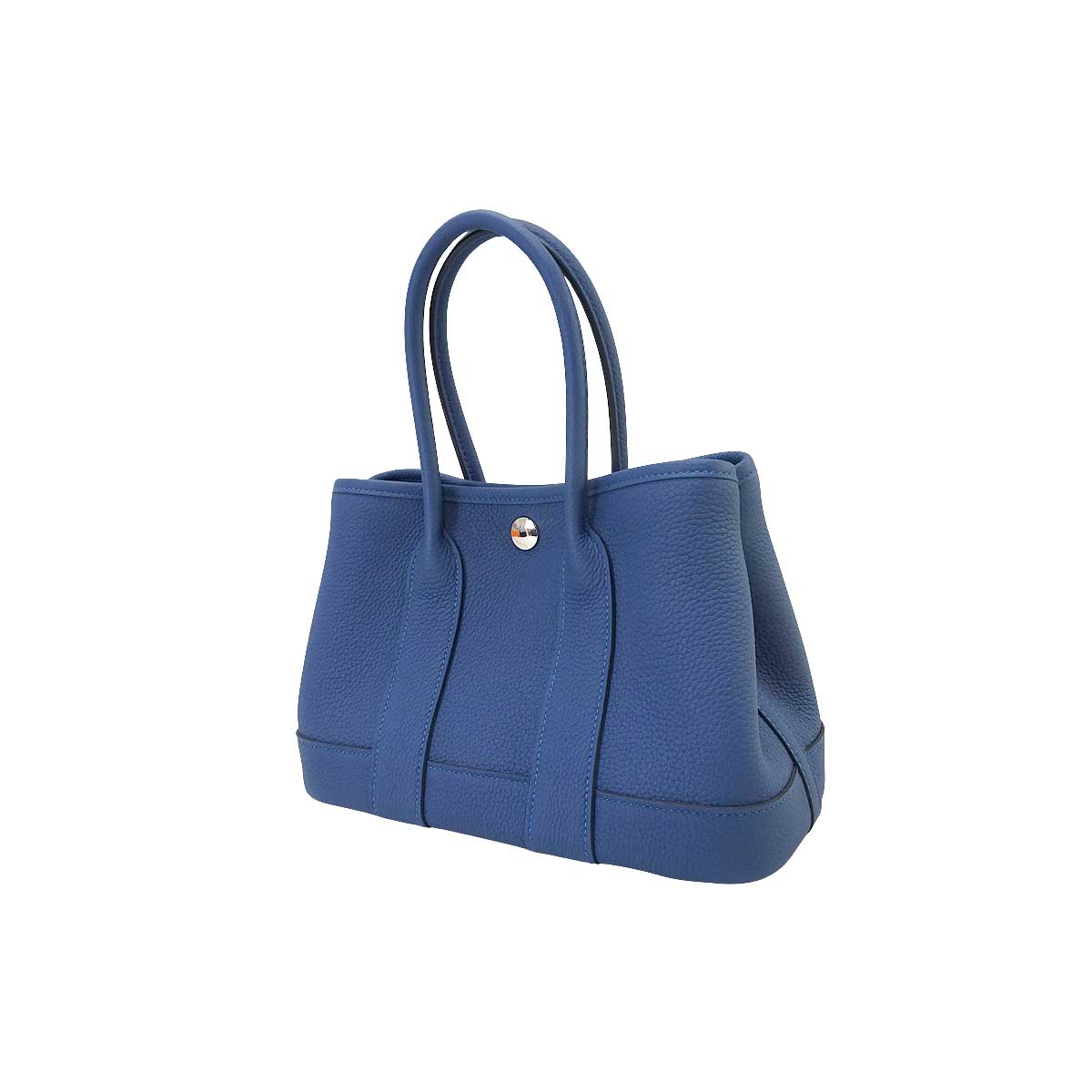 HERMES Handbag Neo Garden Party 23 Blue Tie Veau Negonda Silver HW Stamp K[BRAND NEW][Authentic]