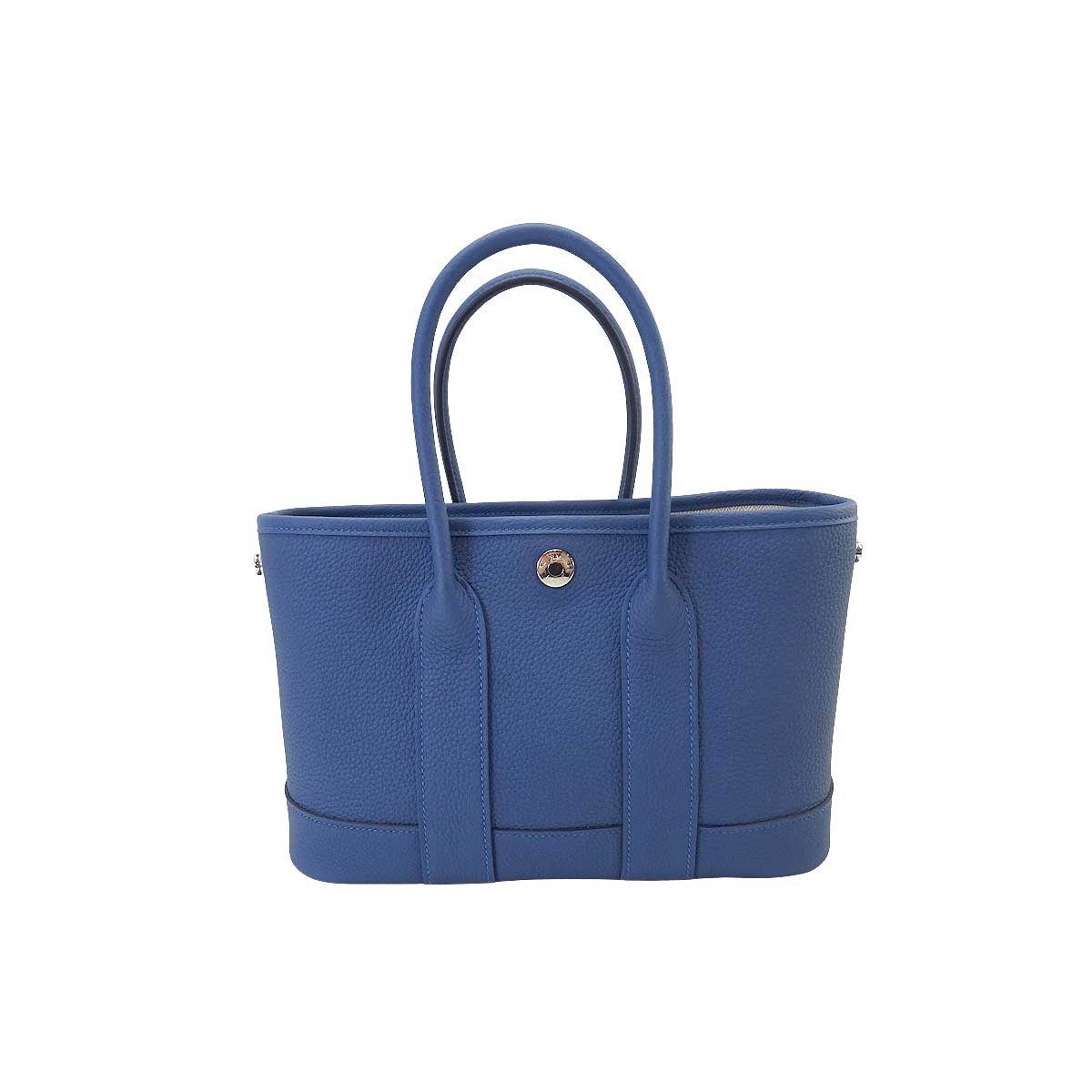 HERMES Handbag Neo Garden Party 23 Blue Tie Veau Negonda Silver HW Stamp K[BRAND NEW][Authentic]