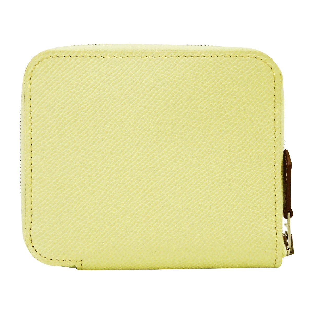 HERMES Bi-fold wallet Azap Silk'in Compact CAVALLO FRENATO Jaune Milton/Sun Veau Epsom/Veau Barenia/Silk Silver HW Stamp K[BRAND NEW][Authentic]