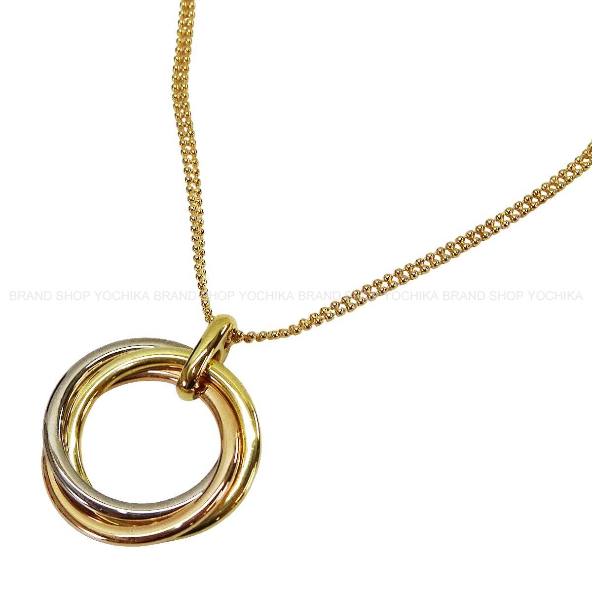 CARTIER necklace Trinity pendant K18/K18WG/K18PG B7224813[EXCELLENT][Authentic]