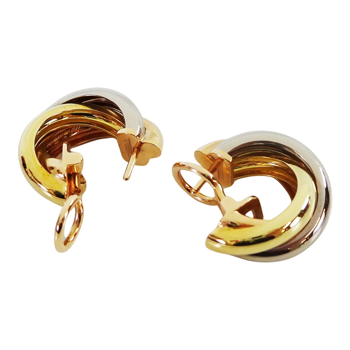 [Pre-loved] CARTIER pierced earring Trinity Classic Model K18/K18WG/K18PG B80083231[LIKE NEW][Authentic]