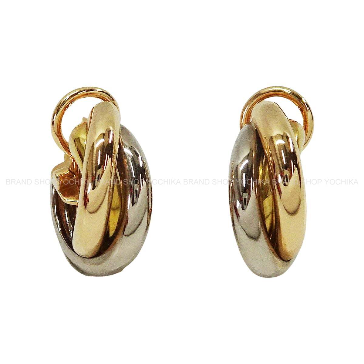 [Pre-loved] CARTIER pierced earring Trinity Classic Model K18/K18WG/K18PG B80083231[LIKE NEW][Authentic]