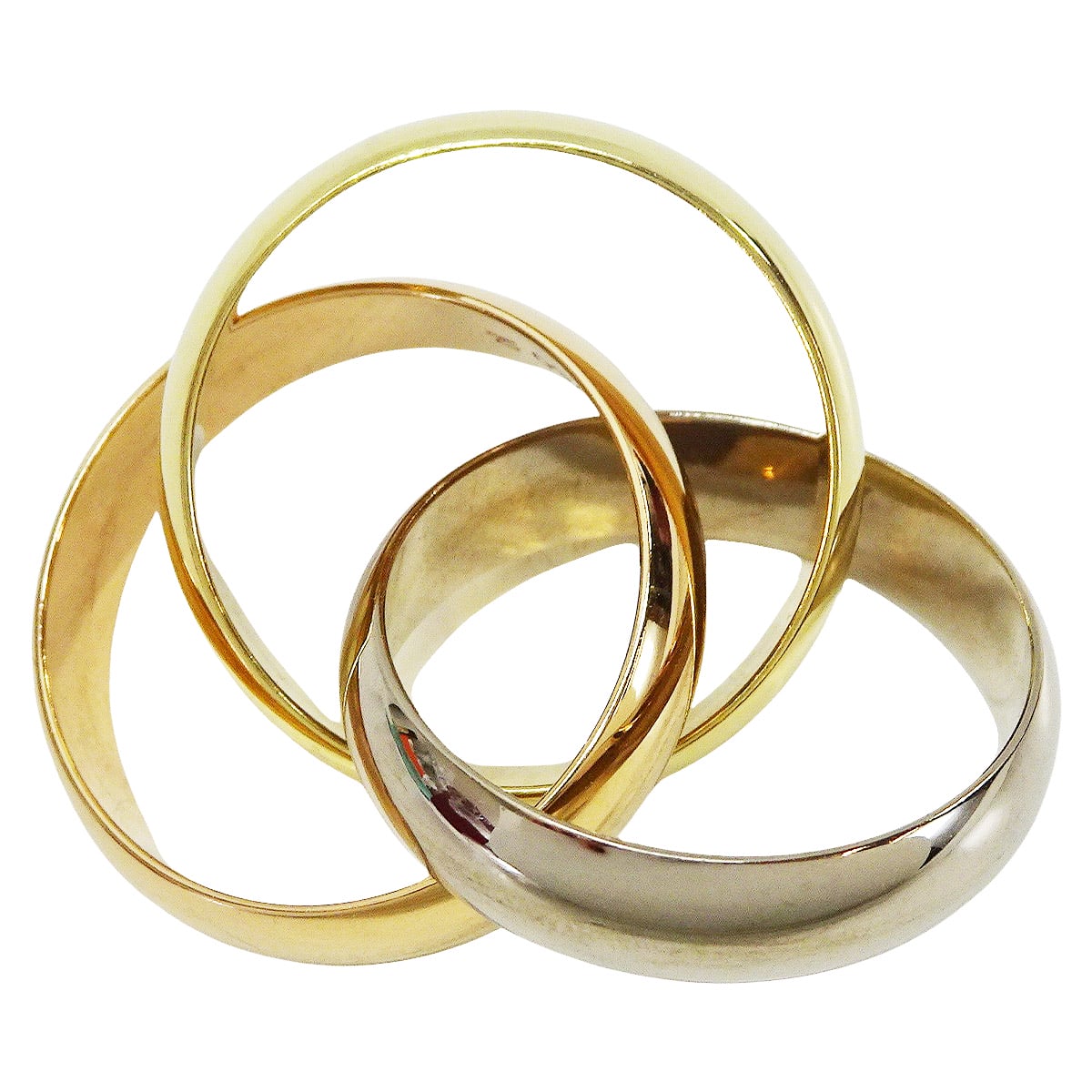 [Pre-loved] CARTIER ring Trinity LM K18/K18WG/K18PG #53 B4052853[LIKE NEW][Authentic]