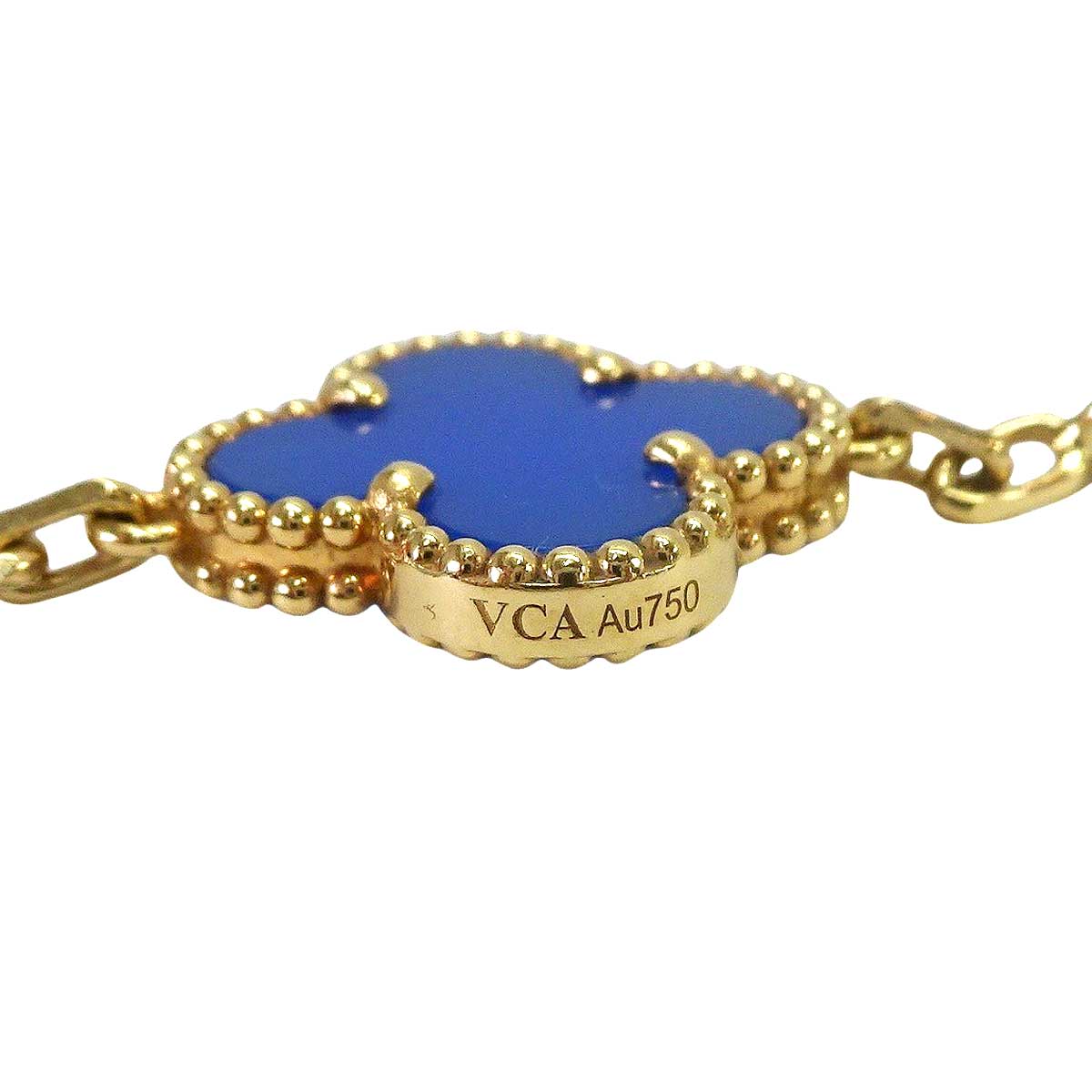 [Pre-loved] Van Cleef & Arpels bracelet Vintage Alhambra 5 mitif K18YG/Agate VCARP34900[LIKE NEW][Authentic]