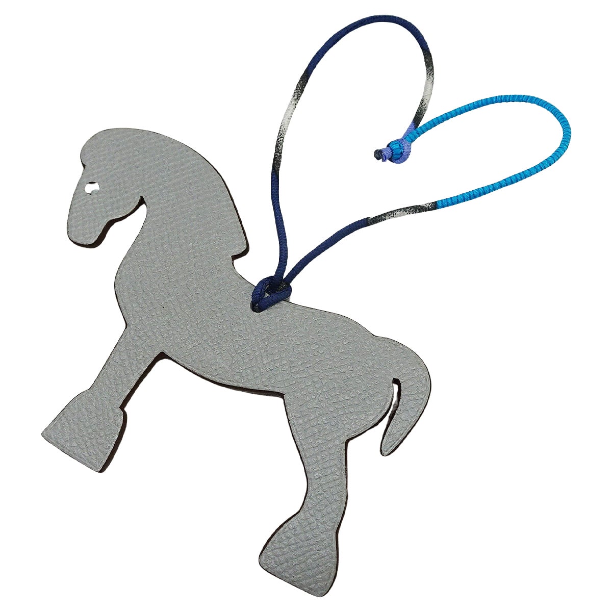 HERMES bag charm Petit H Cheval Hermy Anemone/Bleu Glacier Taurillon Leather/Veau Epsom[EXCELLENT][Authentic]