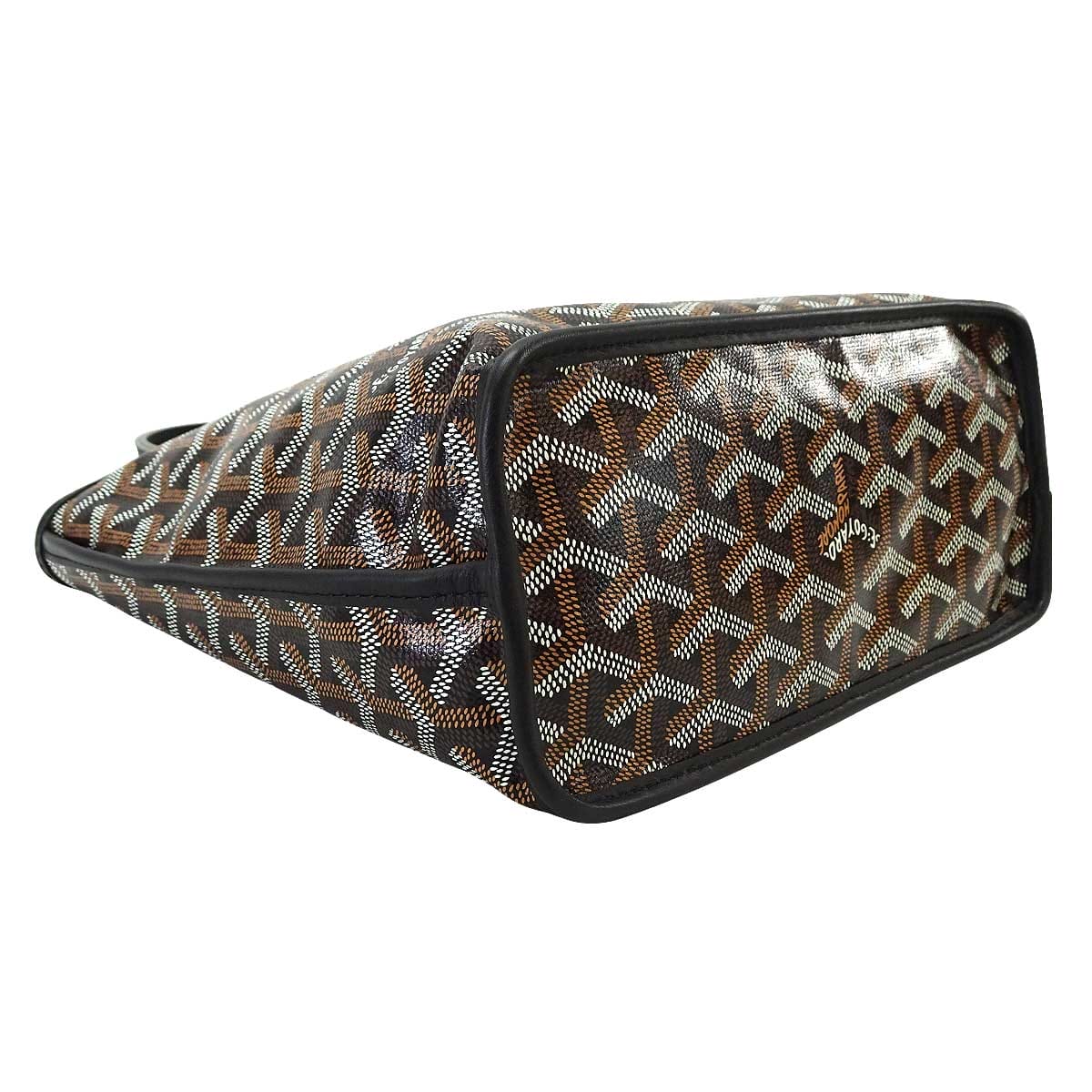 GOYARD tote bag Reversible Anjou Mini with Clip Noir (Black) PVC coated canvas Calf skin Silver HW[BRAND NEW][Authentic]