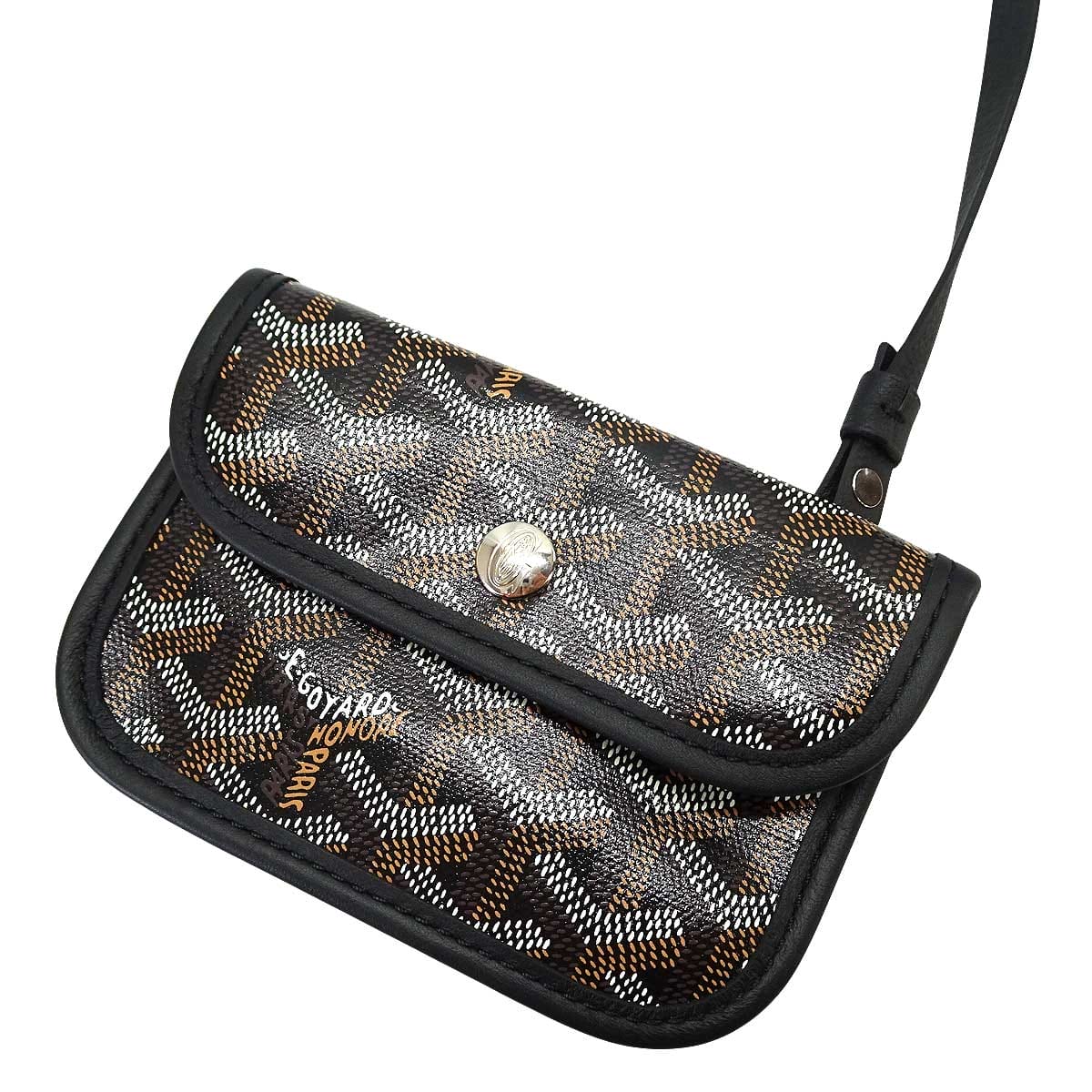GOYARD tote bag Reversible Anjou Mini with Clip Noir (Black) PVC coated canvas Calf skin Silver HW[BRAND NEW][Authentic]