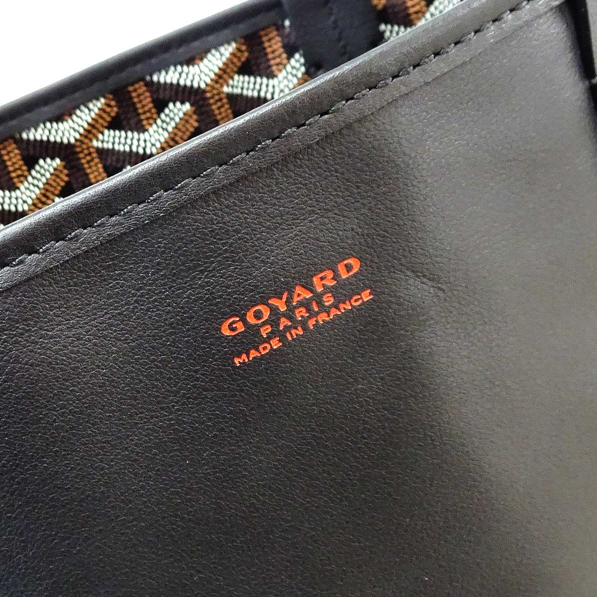 GOYARD tote bag Reversible Anjou Mini with Clip Noir (Black) PVC coated canvas Calf skin Silver HW[BRAND NEW][Authentic]