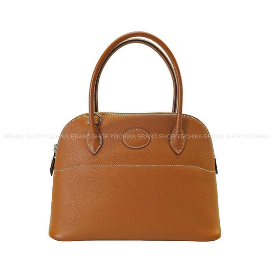 [Pre-loved] HERMES Shoulder bag Bolide27 Gold Veau Epsom Silver HW Stamp Z[LIKE NEW][Authentic]