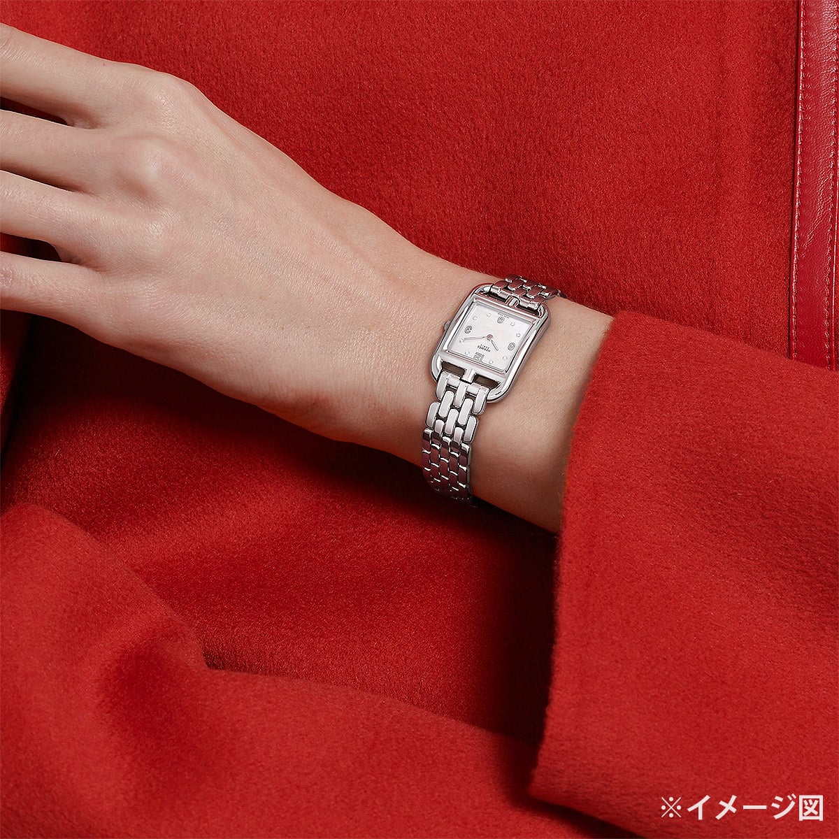 [Pre-loved] HERMES Watches Cape Cod PM 31mm Silver Stainless steel Mother of Pearl/Diamond CC1.210a[LIKE NEW][Authentic]