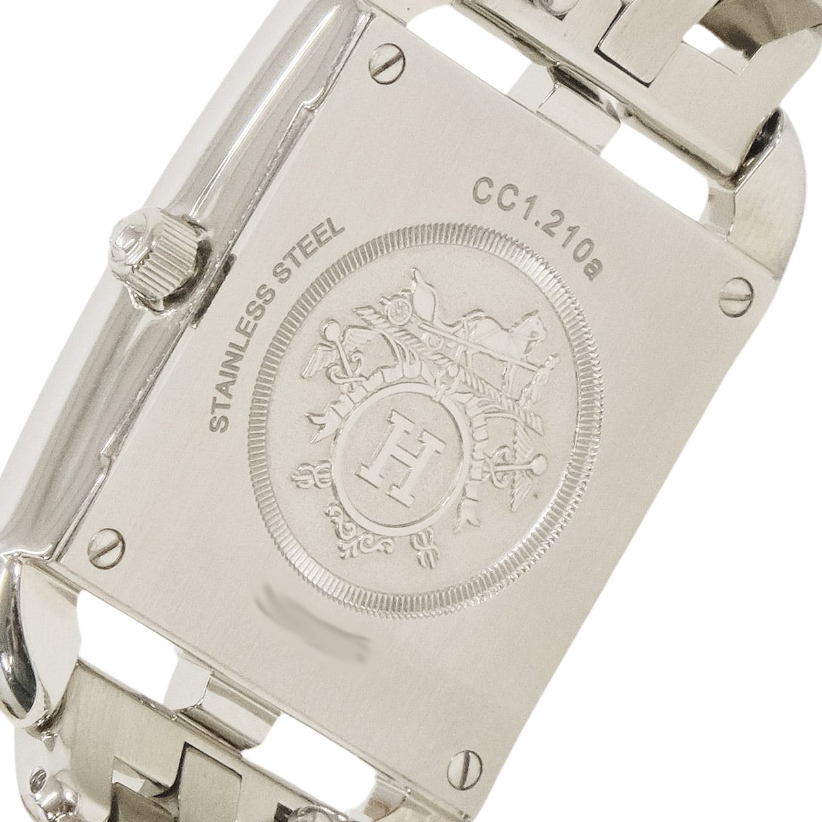 [Pre-loved] HERMES Watches Cape Cod PM 31mm Silver Stainless steel Mother of Pearl/Diamond CC1.210a[LIKE NEW][Authentic]