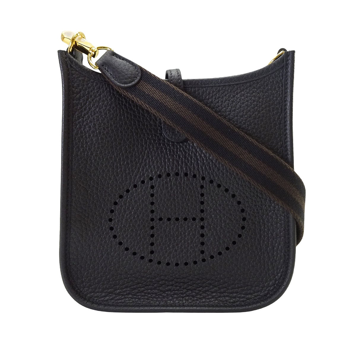 HERMES Shoulder bag Evelyne 16 TPM Amazon Sangle Noir (Black) Taurillon Clemence Gold HW Stamp W[ALMOST NEW][Authentic]