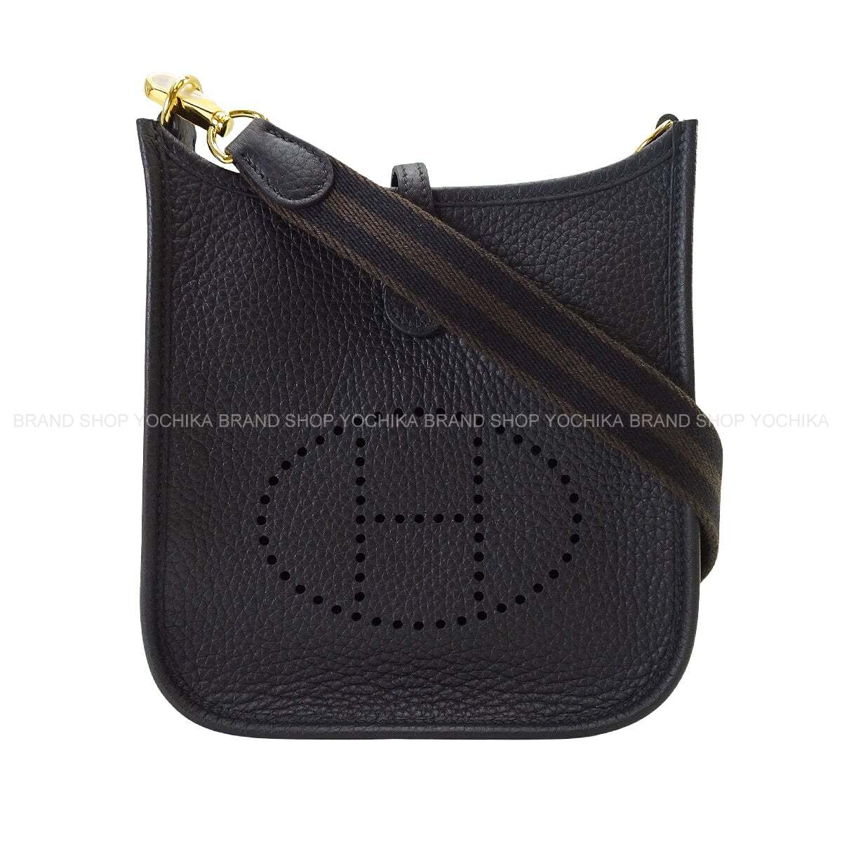 HERMES Shoulder bag Evelyne 16 TPM Amazon Sangle Noir (Black) Taurillon Clemence Gold HW Stamp W[ALMOST NEW][Authentic]