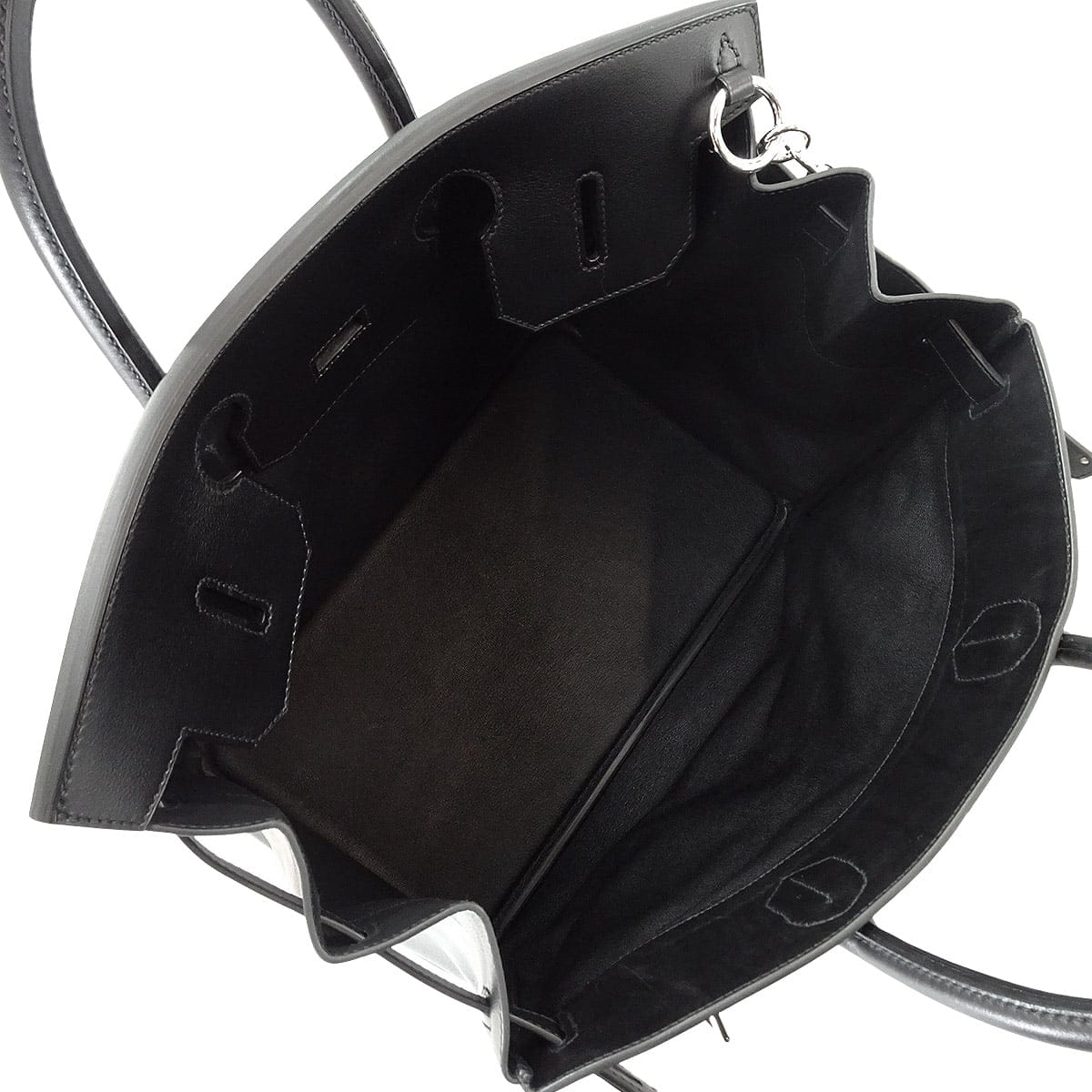 [Pre-loved] HERMES Handbag Haut a Courroies 40 Rock Noir (Black) Ever Grain Silver HW Stamp W[LIKE NEW][Authentic]