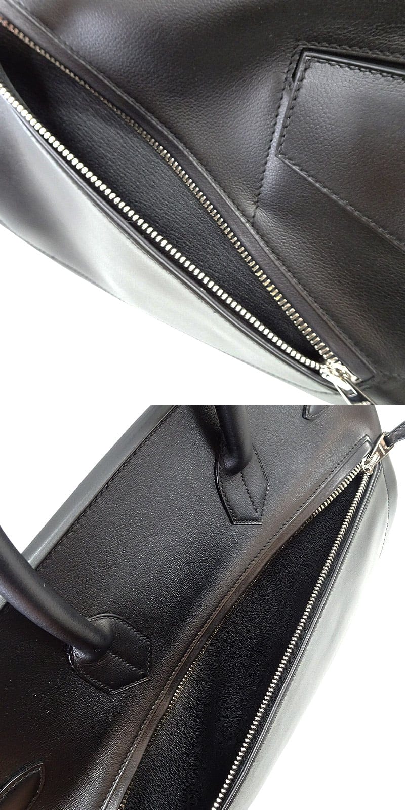 [Pre-loved] HERMES Handbag Haut a Courroies 40 Rock Noir (Black) Ever Grain Silver HW Stamp W[LIKE NEW][Authentic]