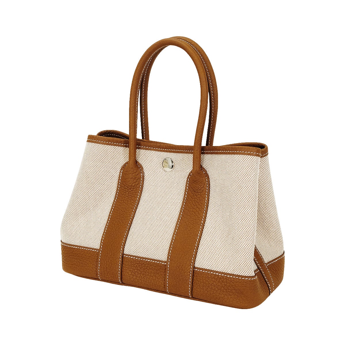 HERMES Handbag Neo Garden Party 23 Gold Toile H Viking/Veau Negonda Silver HW Stamp K[BRAND NEW][Authentic]
