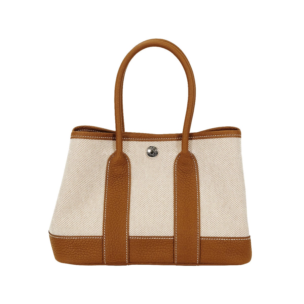 HERMES Handbag Neo Garden Party 23 Gold Toile H Viking/Veau Negonda Silver HW Stamp K[BRAND NEW][Authentic]