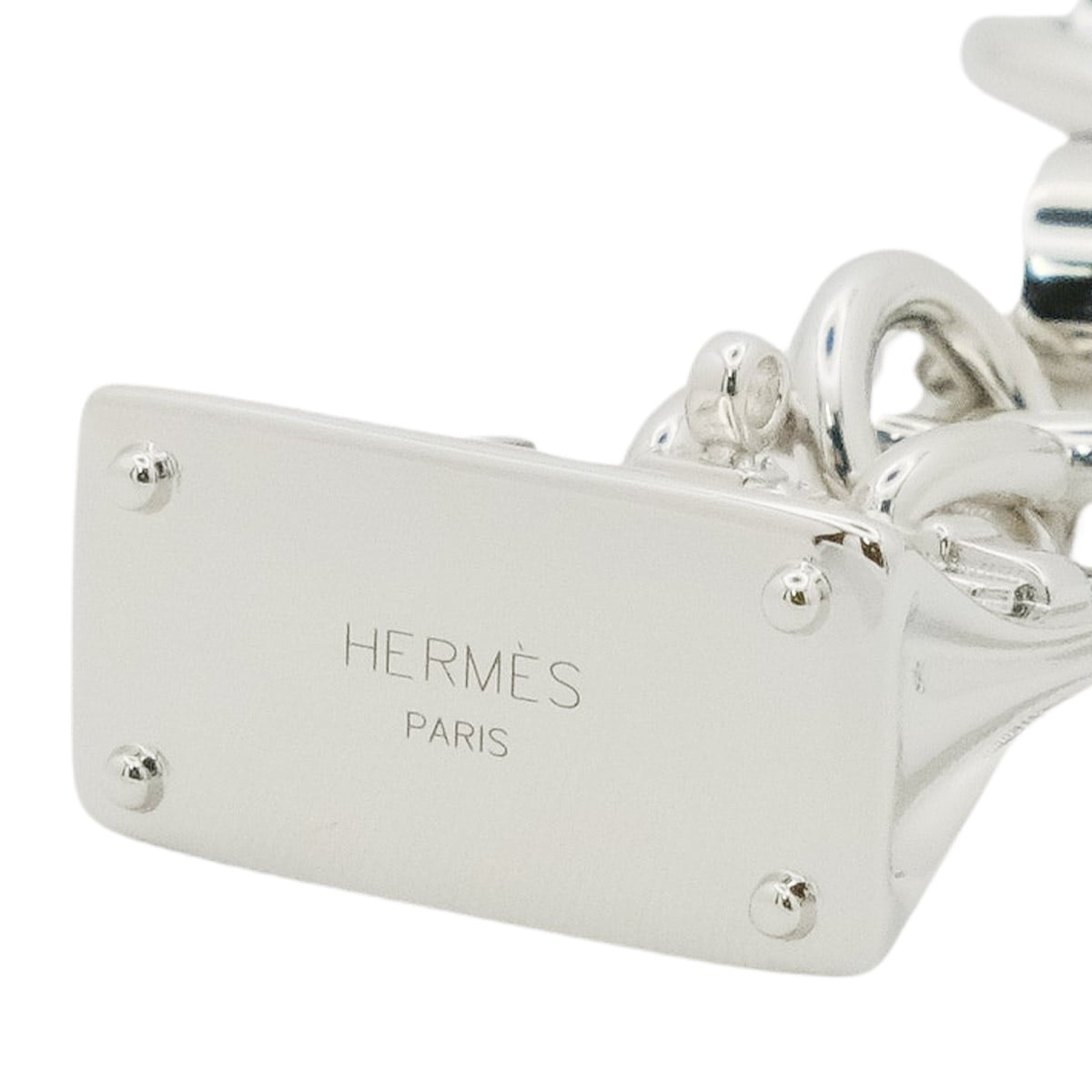 2026SS HERMES bag charm Bijou de Sac charm Horseshoe Cadena Birkin Noir (Black)/Apple Granny Box Calf/Lacquer Silver HW[BRAND NEW][Authentic]