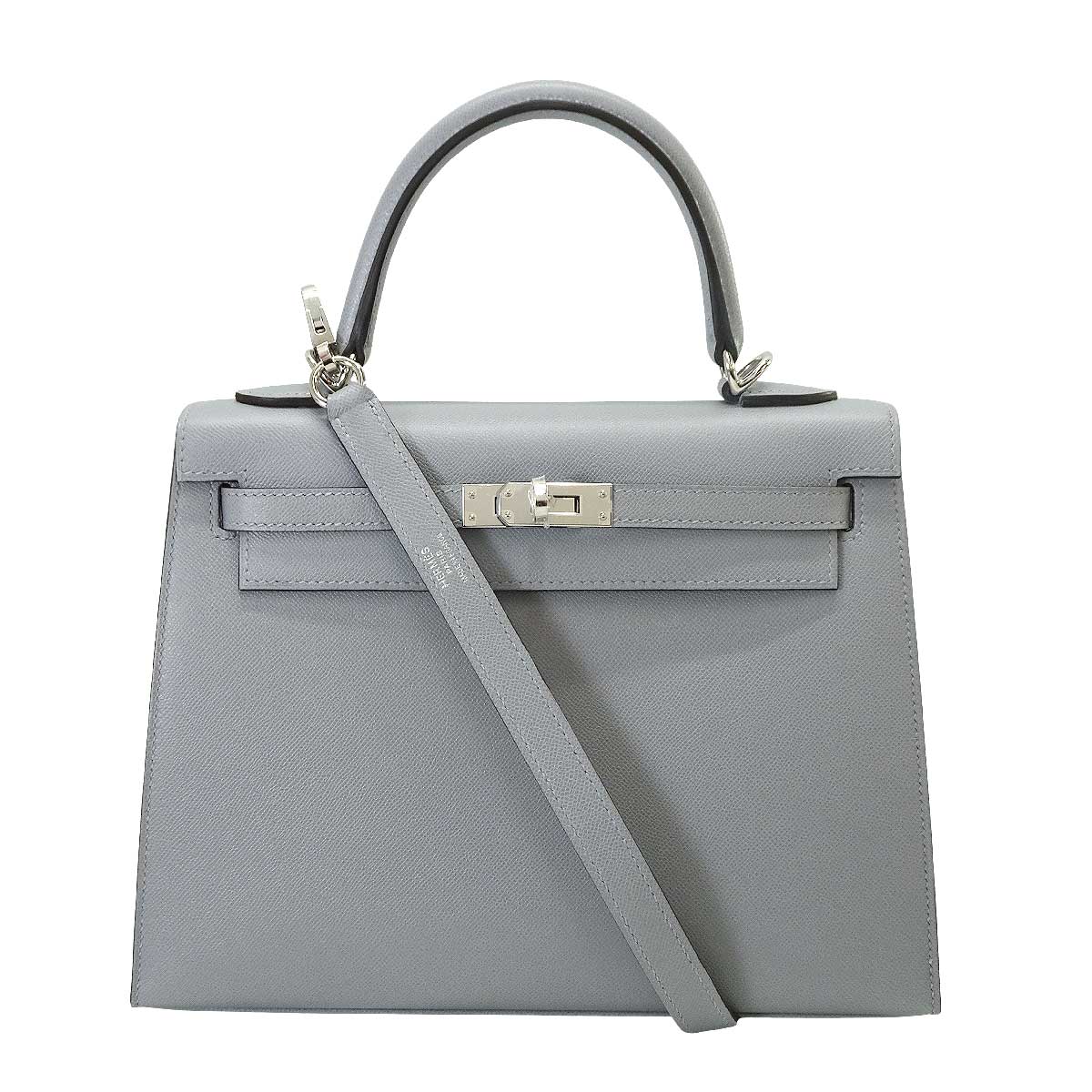 HERMES Shoulder bag Kelly25 Sellier Gris Pantin Veau Madame Silver HW Stamp K[BRAND NEW][Authentic]