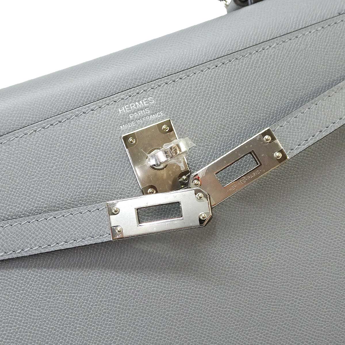 HERMES Shoulder bag Kelly25 Sellier Gris Pantin Veau Madame Silver HW Stamp K[BRAND NEW][Authentic]