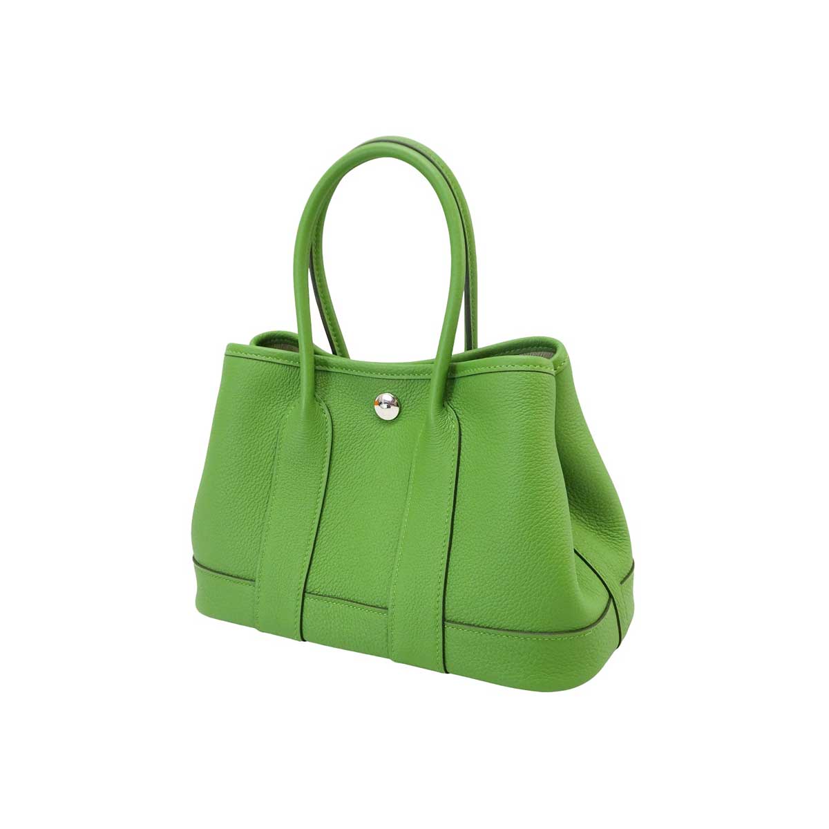 HERMES Handbag Neo Garden Party 23 Vert Yucca Veau Negonda Silver HW Stamp K[BRAND NEW][Authentic]