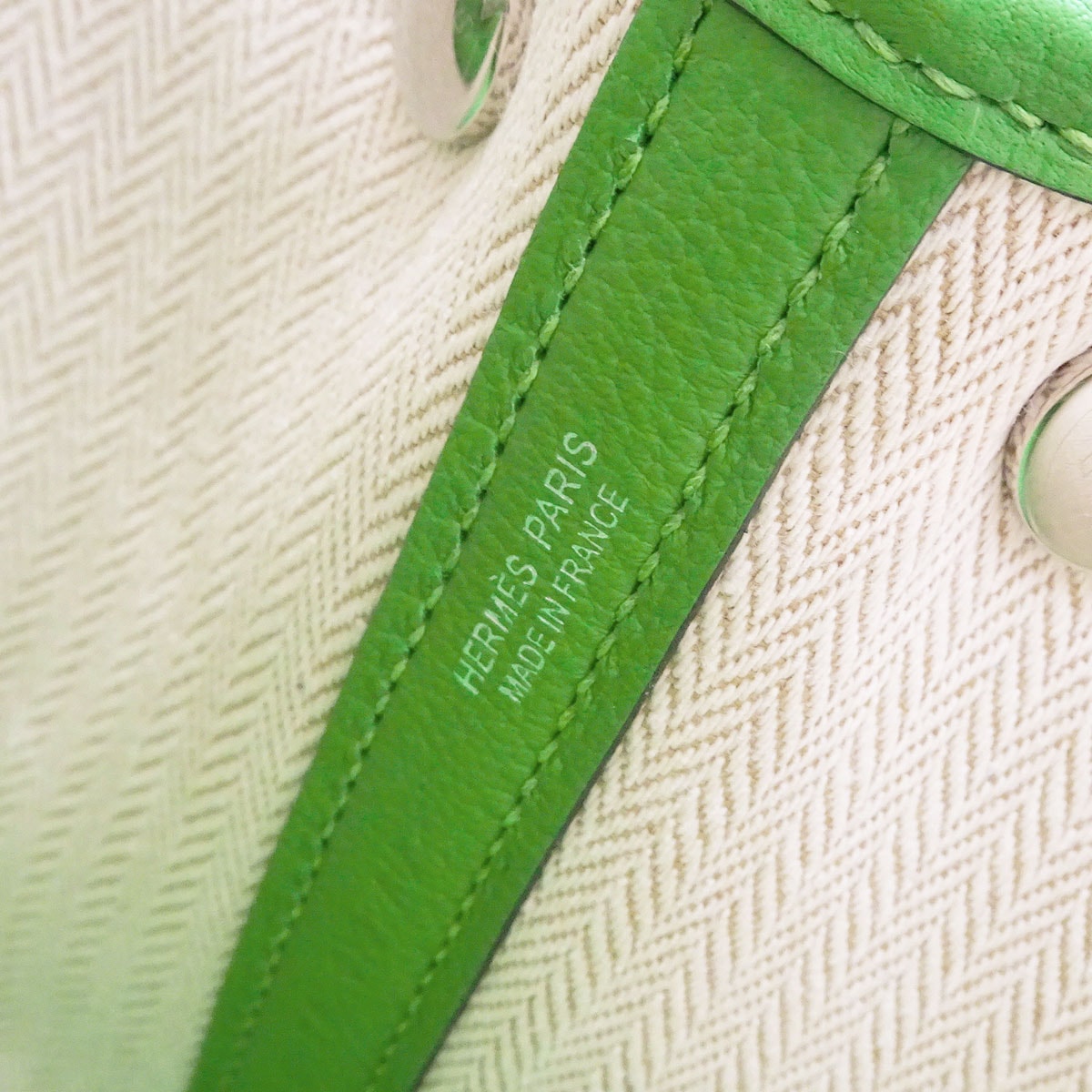 HERMES Handbag Neo Garden Party 23 Vert Yucca Veau Negonda Silver HW Stamp K[BRAND NEW][Authentic]