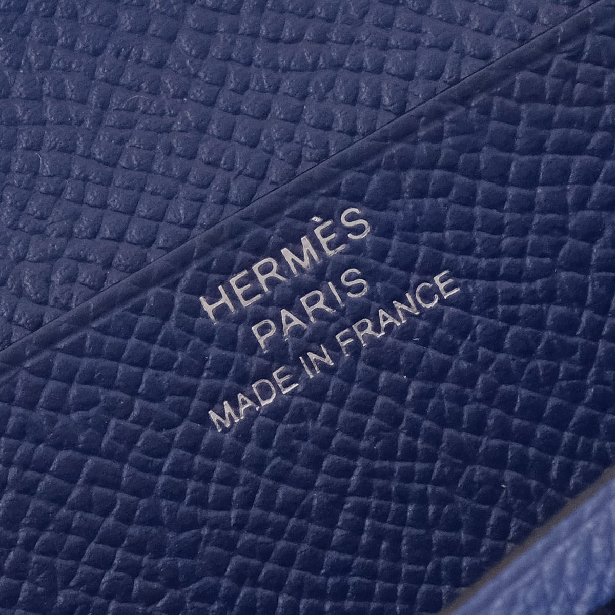 HERMES long wallet Bearn Soufflet Blue Navy Veau Epsom Silver HW Stamp K[BRAND NEW][Authentic]