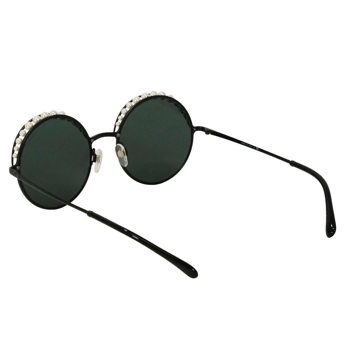 CHANEL sunglass Round Shape Eyewear Pearl Motif Noir (Black) 4234H[EXCELLENT][Authentic]