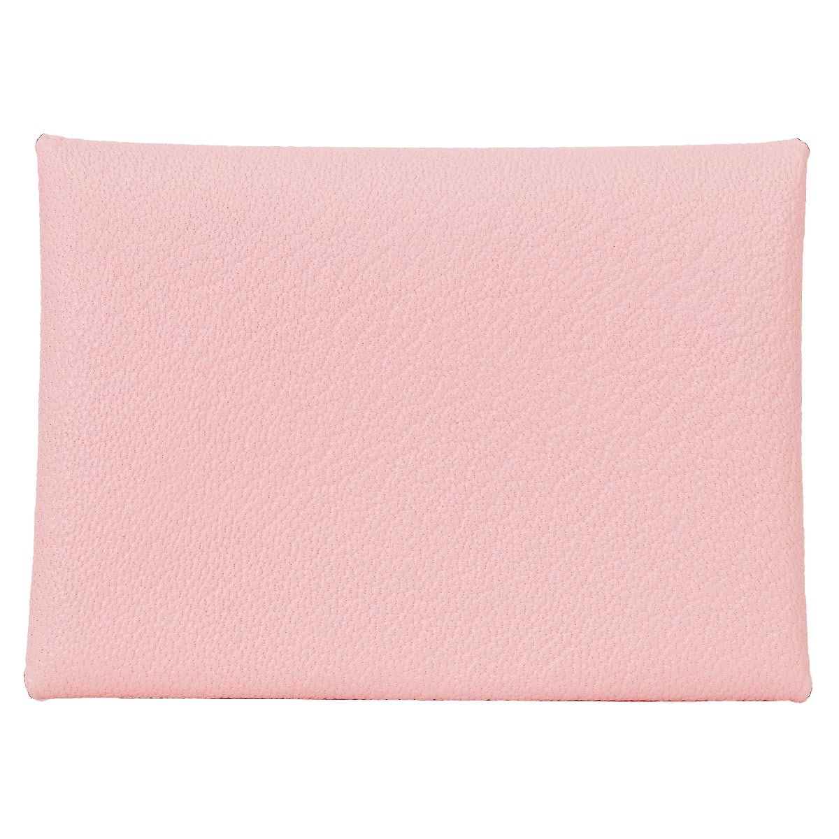 HERMES card holder Calvi Duo Rose Sakura Chevre Mysore Silver HW Stamp W[EXCELLENT][Authentic]