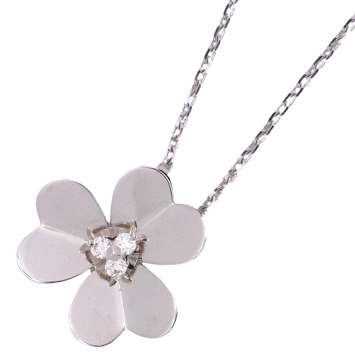 [Pre-loved] Van Cleef & Arpels necklace Frivole Pendant LargeWhite Gold K18WG/Diamond VCARD25300[LIKE NEW][Authentic]