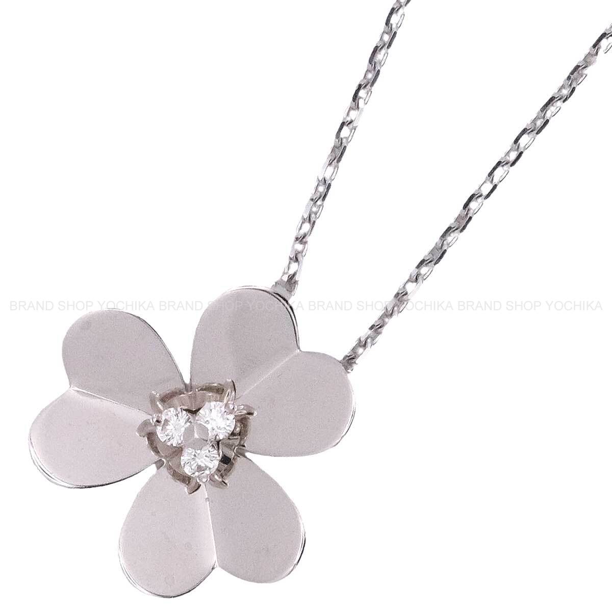 [Pre-loved] Van Cleef & Arpels necklace Frivole Pendant LargeWhite Gold K18WG/Diamond VCARD25300[LIKE NEW][Authentic]