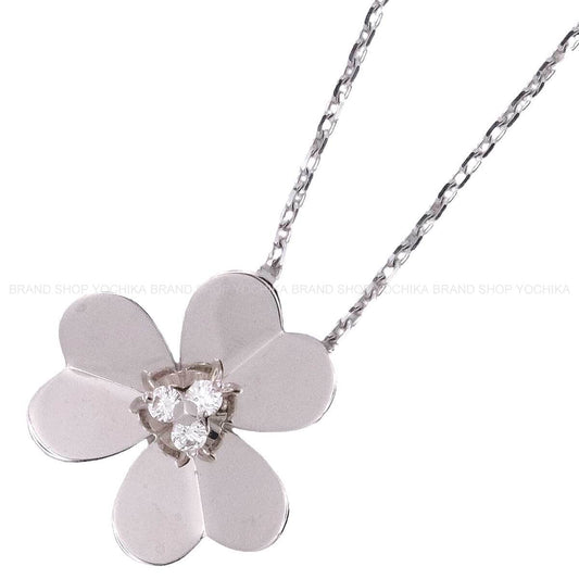[Pre-loved] Van Cleef & Arpels necklace Frivole Pendant LargeWhite Gold K18WG/Diamond VCARD25300[LIKE NEW][Authentic]