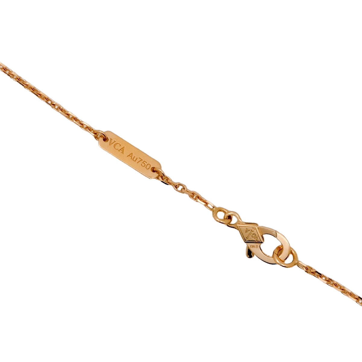 [Pre-loved] Van Cleef & Arpels necklace Vintage Alhambra Pendant Blanc (White)Pink Gold K18PG/Mother of Pearl VCARP4KK00[LIKE NEW][Authentic]