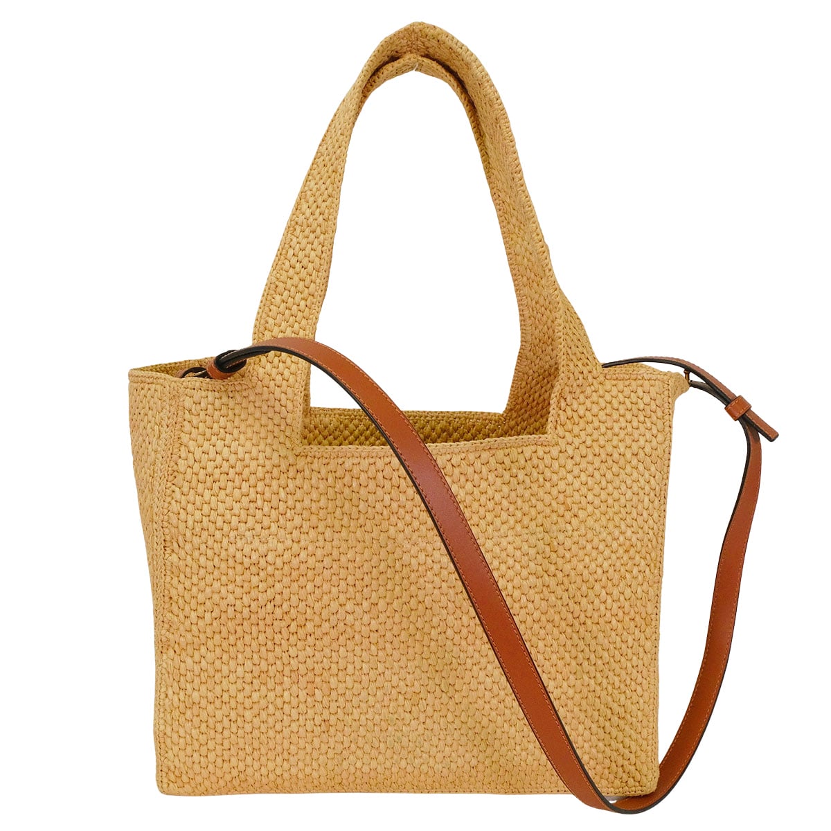 [Pre-loved] LOEWE tote bag Font MediumNatural Raffia A685B61X05[LIKE NEW][Authentic]
