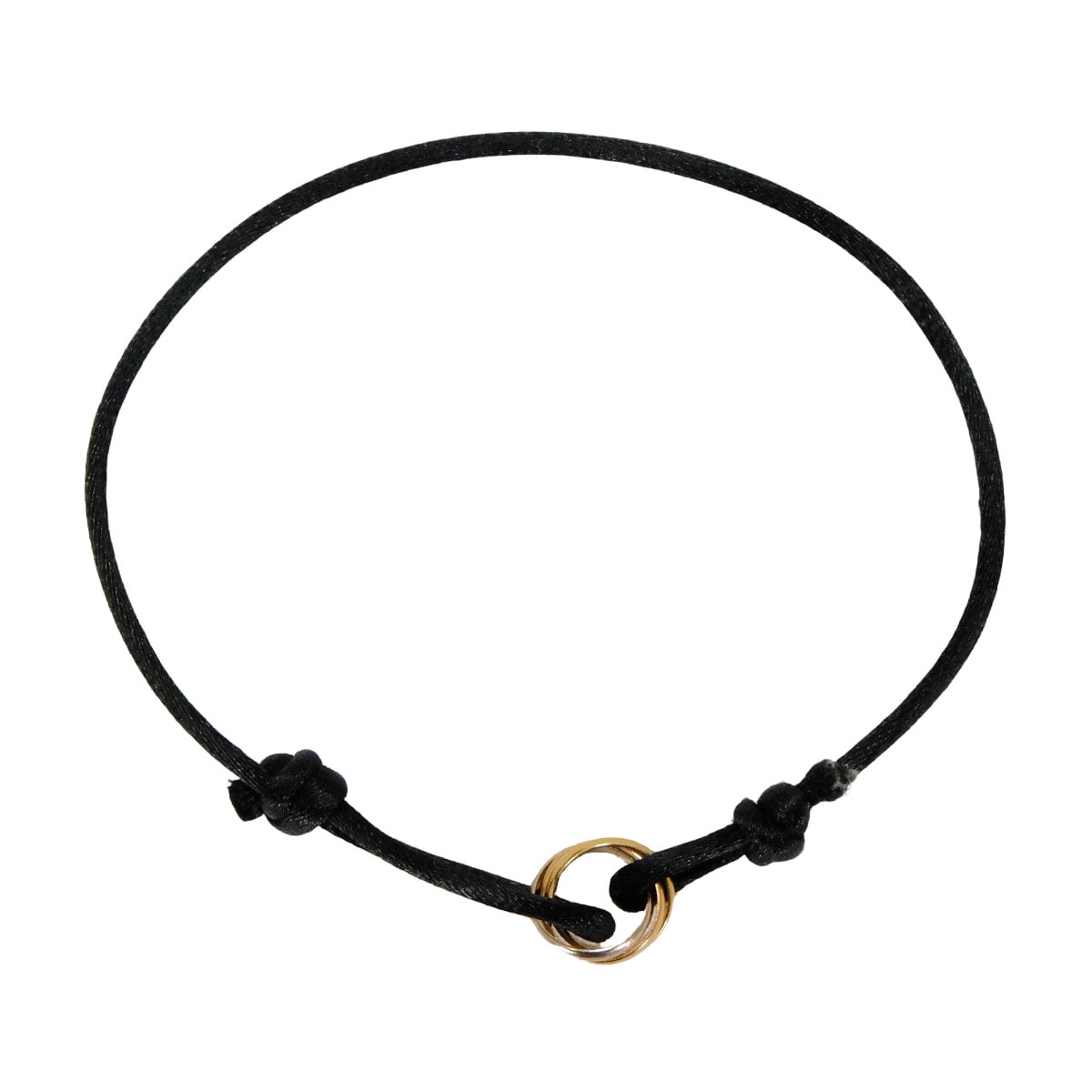 [Pre-loved] CARTIER bracelet Trinity Noir (Black)/Gold/White Gold K18/K18WG/K18PG CRB6016700[LIKE NEW][Authentic]