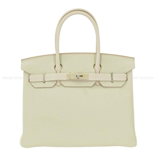 HERMES Handbag Birkin30 Personal Order Gris Neve/Craie Veau Togo Silver HW Stamp W[EXCELLENT][Authentic]