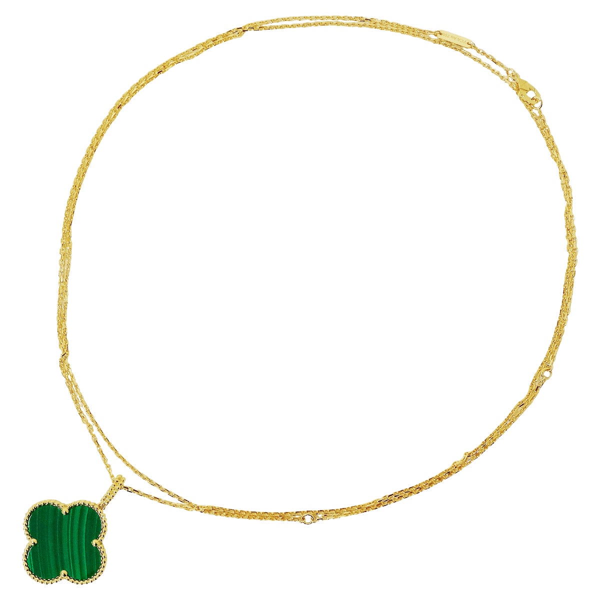 Van Cleef & Arpels necklace Magic Alhambra Long 1 Motif Green K18YG/Malachite VCARO3MG00[EXCELLENT][Authentic]