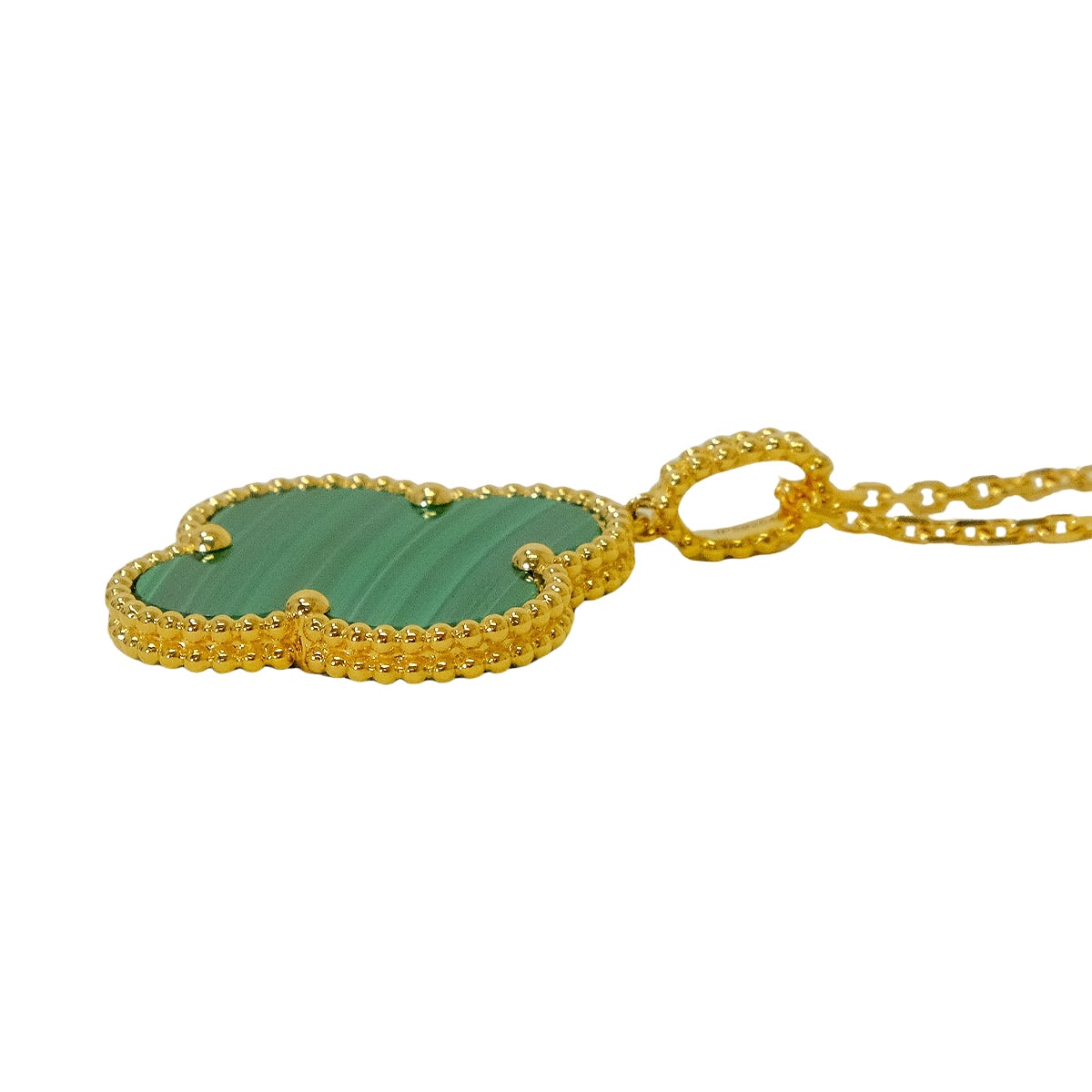 Van Cleef & Arpels necklace Magic Alhambra Long 1 Motif Green K18YG/Malachite VCARO3MG00[EXCELLENT][Authentic]